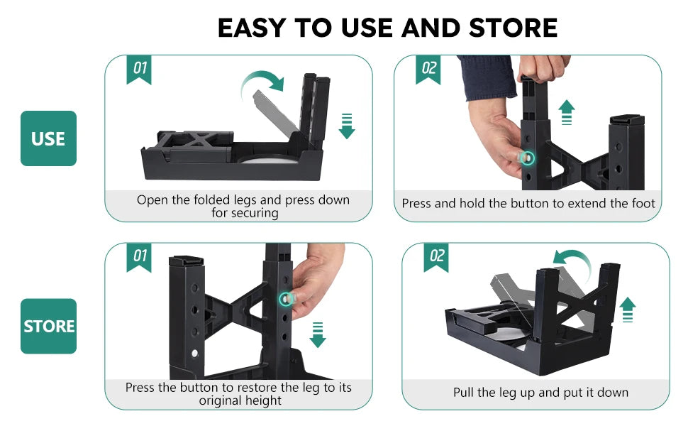 2-in-1 Elevated Foldable Stand w/ Bowls