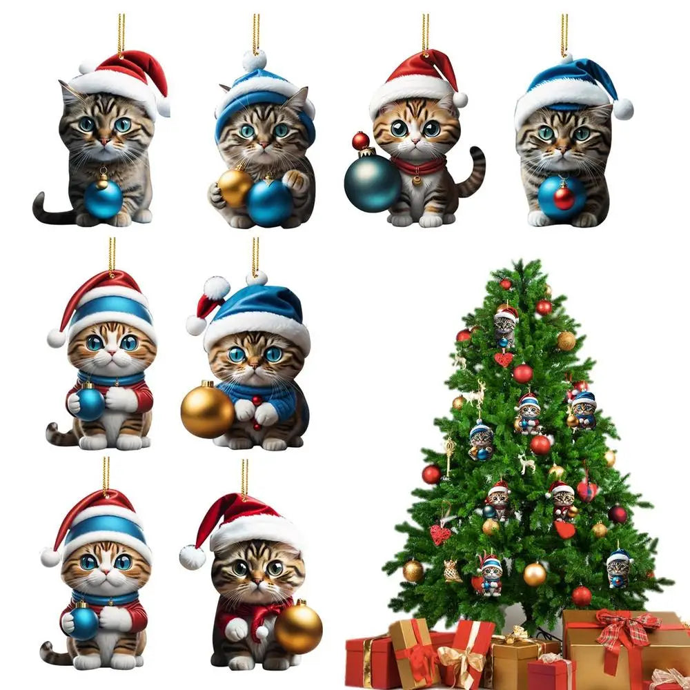 Cat Christmas Tree Ornaments