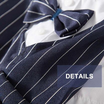 Bowtie Tuxedo Formal Shirt For Small Dogs