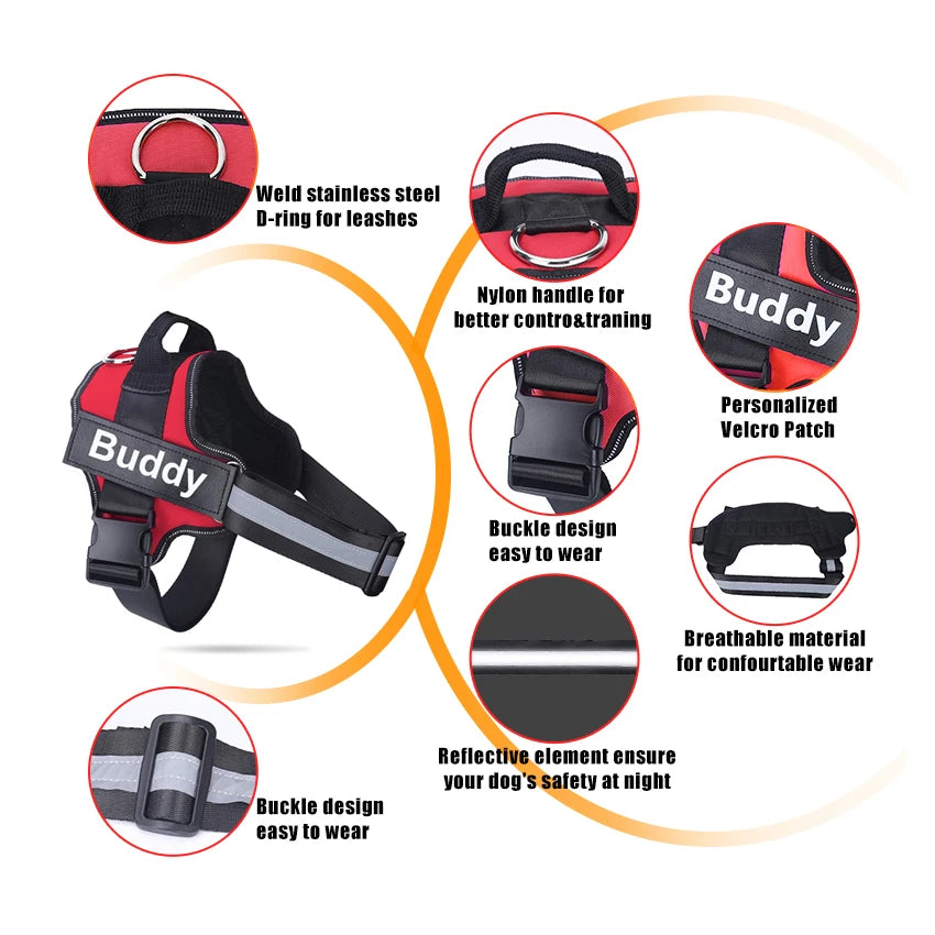 NO PULL Reflective Dog Harness