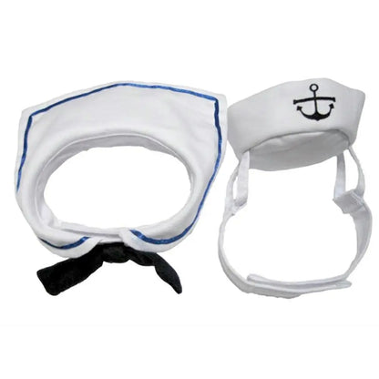 Sailor Style Hat Plus Scarf Halloween costume for Dogs or cats