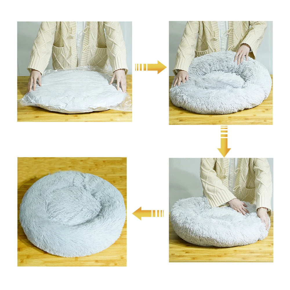 Washable Winter Donut Pet Bed