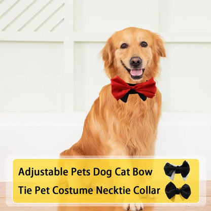 Adjustable Costume Dog Bow Tie Collar