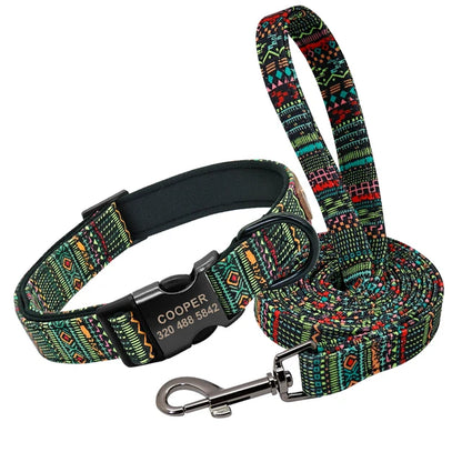 Personalized Dog Collar & Leash  Set