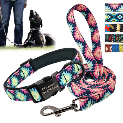 Personalized Dog Collar & Leash  Set