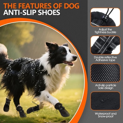 Anti Slip, Waterproof, Reflective, Shoes for Dogs