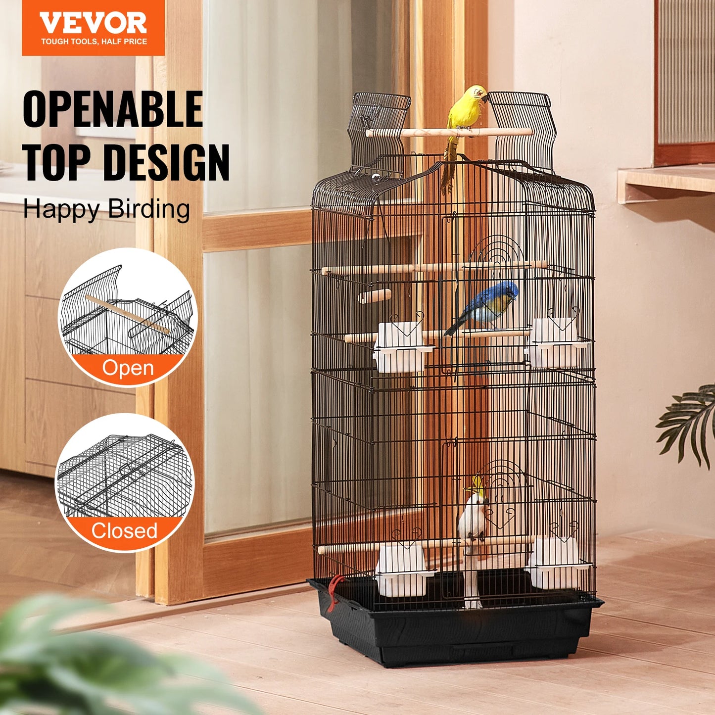 Open Top Large Bird Cage