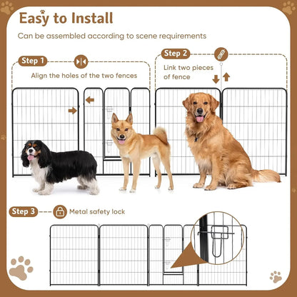 Dog Playpen/Indoor Fence 16 Panel 40" High