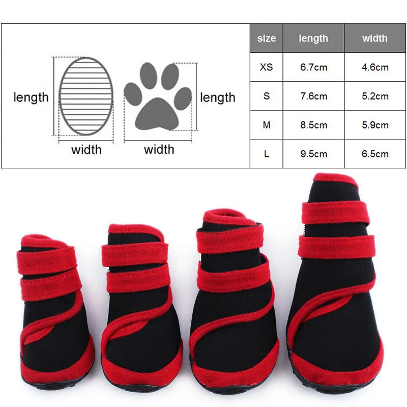 Waterproof Anti-slip Rain/Snow Footwear for Large Dogs