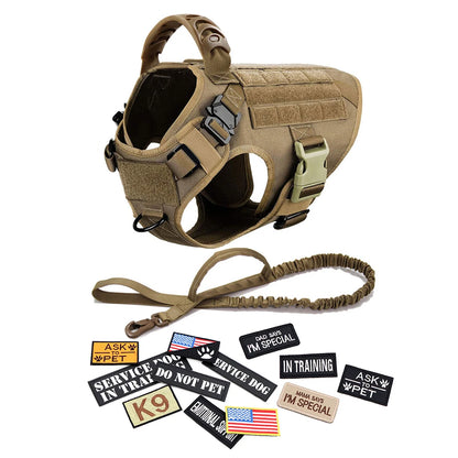 Military Style Large Dog Harness Collar & Accessories