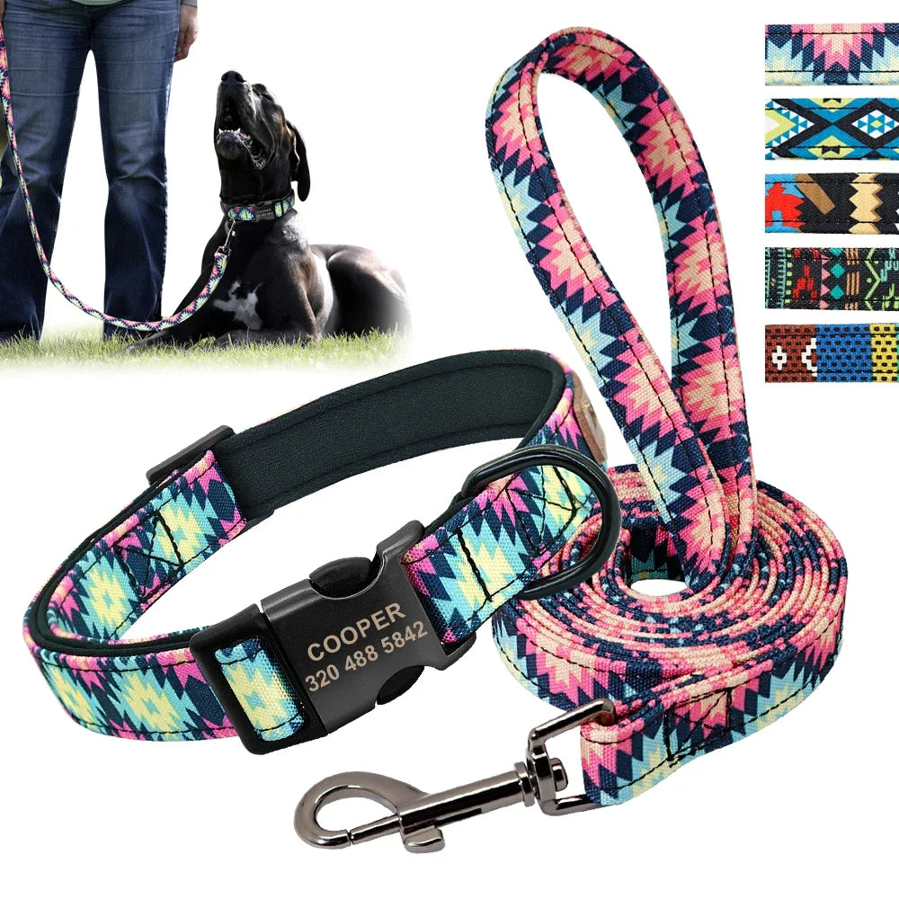 Personalized Dog Collar & Leash  Set