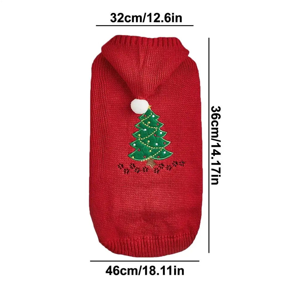 Puppy Christmas Sweater For Small to Medium Dogs