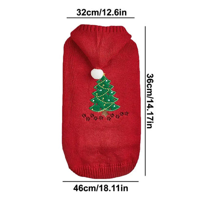 Puppy Christmas Sweater For Small to Medium Dogs