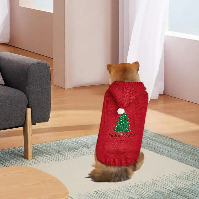 Puppy Christmas Sweater For Small to Medium Dogs