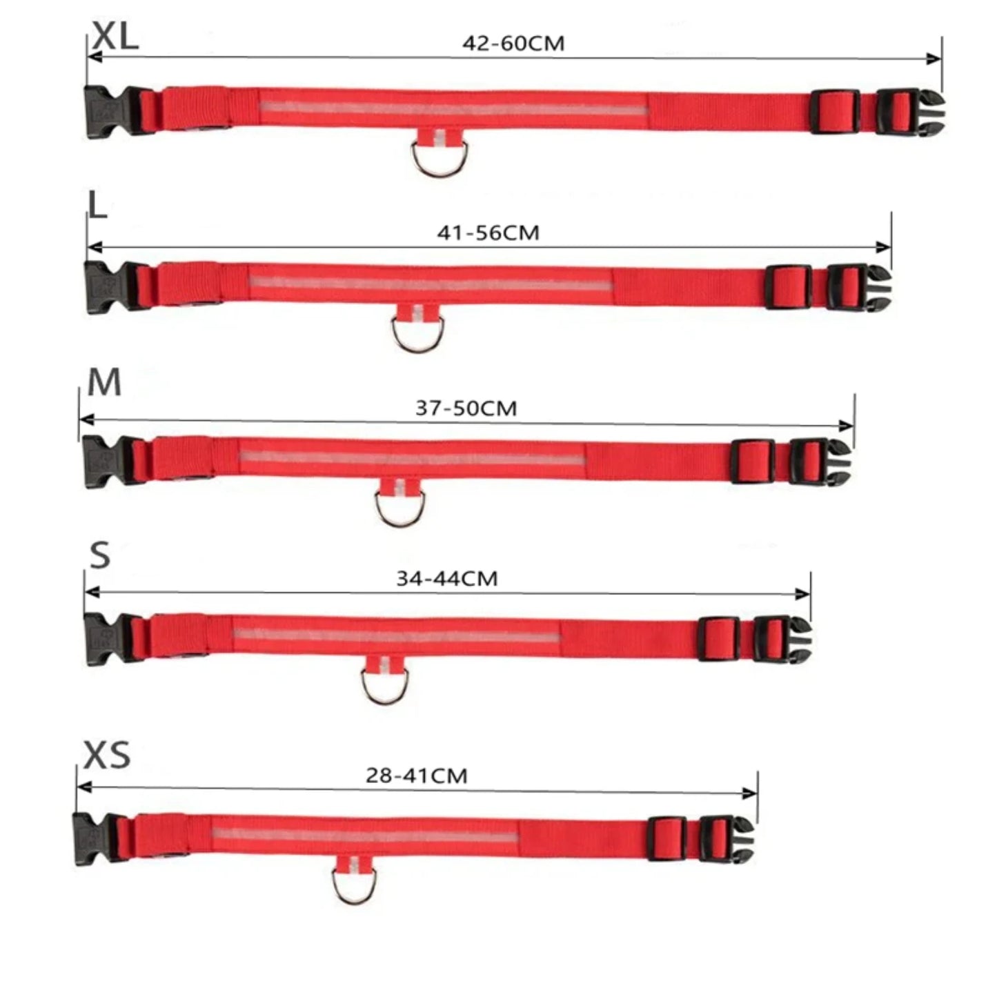 USB Rechargeable LED Dog Collar