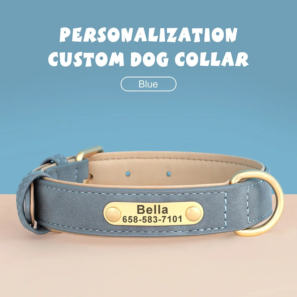 Personalized Leather Dog Collar