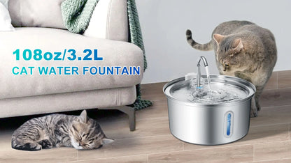 Stainless Steel Cat Water Fountain