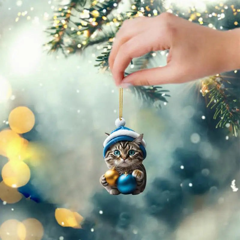 Cat Christmas Tree Ornaments
