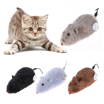 Plush Spring Mouse Interactive Cat Toy