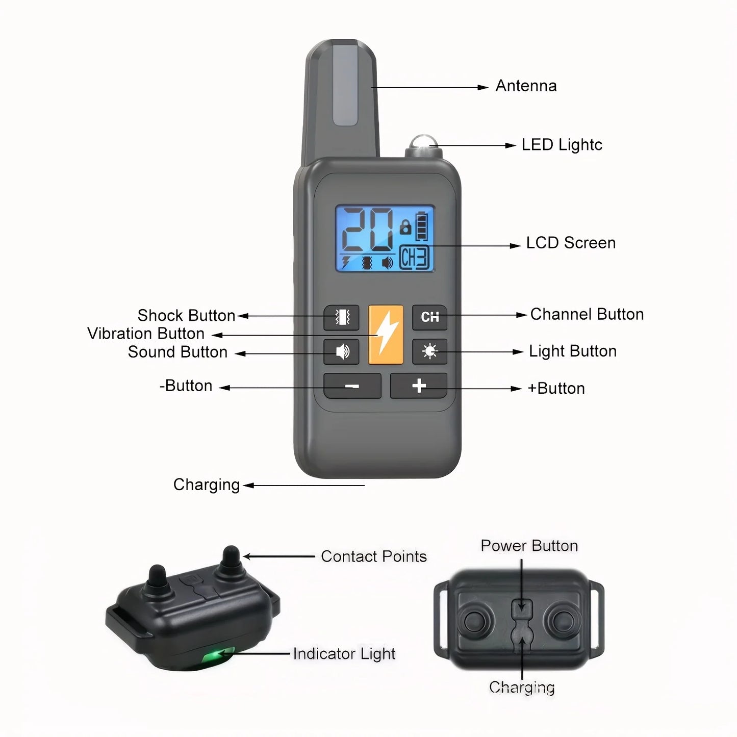 Rechargeable Anti Barking Dog Training Collar