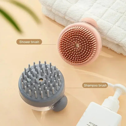 Pet Bath Brush Shampoo Dispenser