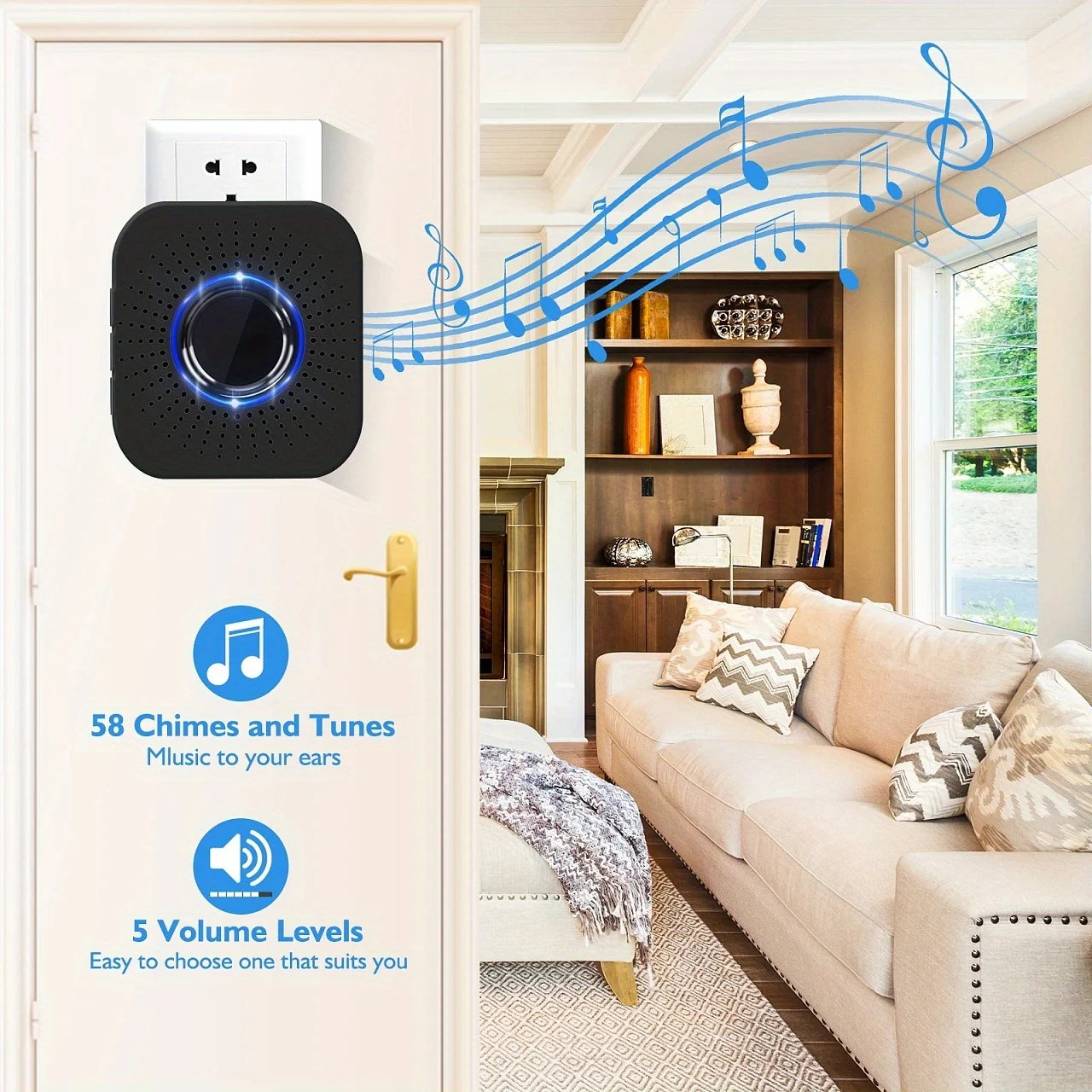 Wireless smart video doorbel