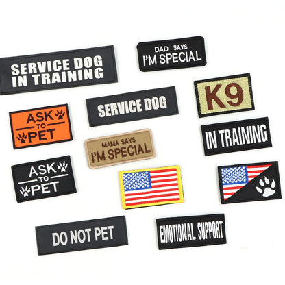 12 Pieces Tactical Patch Bundle For Dog Vest