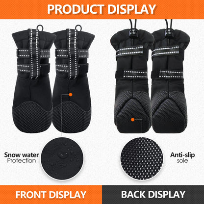 Anti Slip, Waterproof, Reflective, Shoes for Dogs