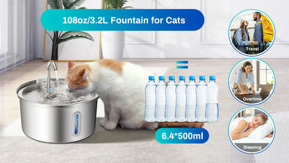 Stainless Steel Cat Water Fountain