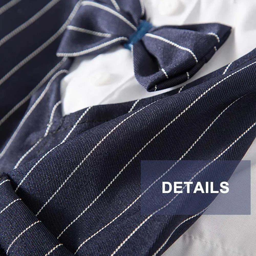 Bowtie Tuxedo Formal Shirt For Small Dogs