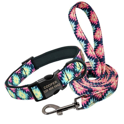 Personalized Dog Collar & Leash  Set