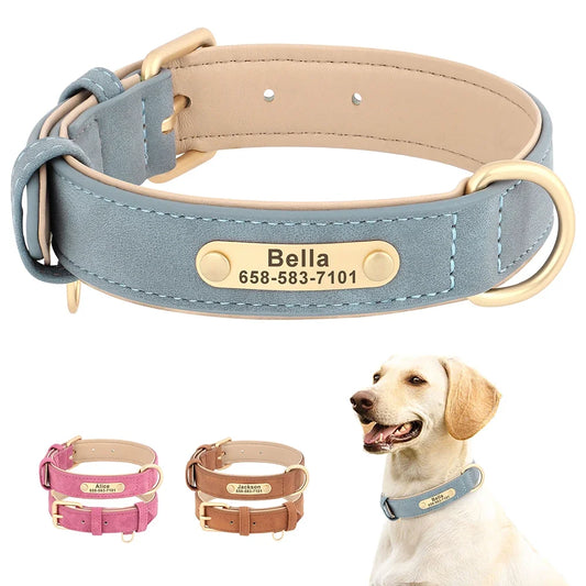 Personalized Leather Dog Collar