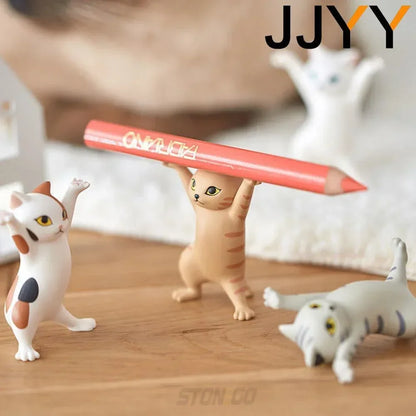 Cat Figurine Pencil Holder