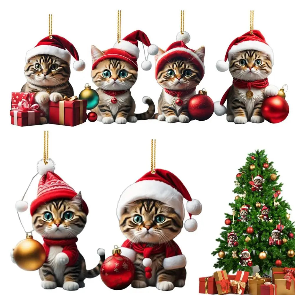 Cat Christmas Tree Ornaments