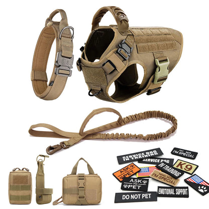 Military Style Large Dog Harness Collar & Accessories