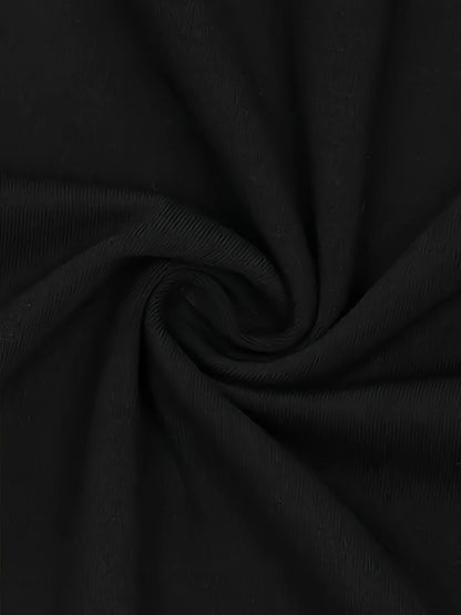 Men's Black Cotton T - Shirt