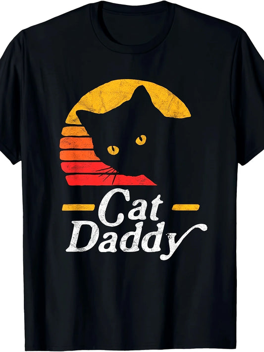 Cat Dad 100% Cotton Short Sleeve Classic T-shirt