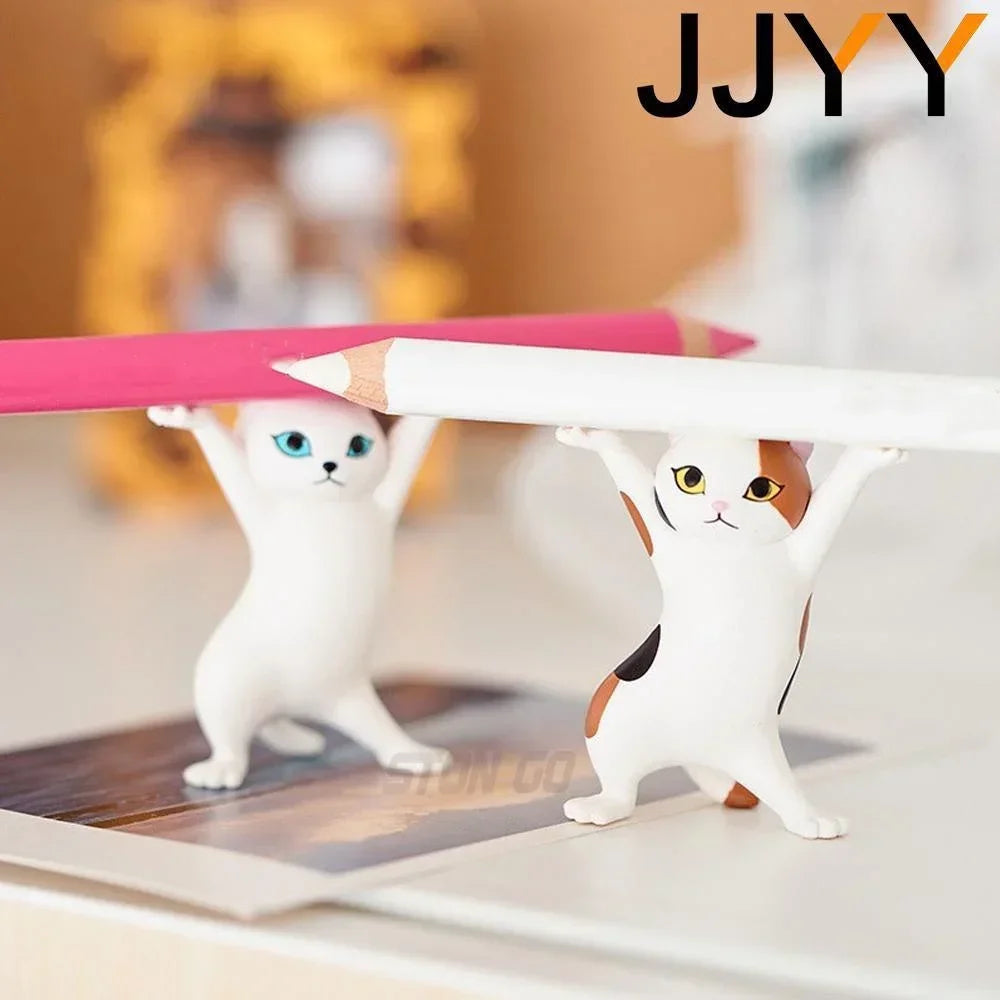 Cat Figurine Pencil Holder