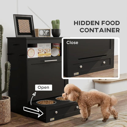 Pet Feeding Station Storage Cabinet