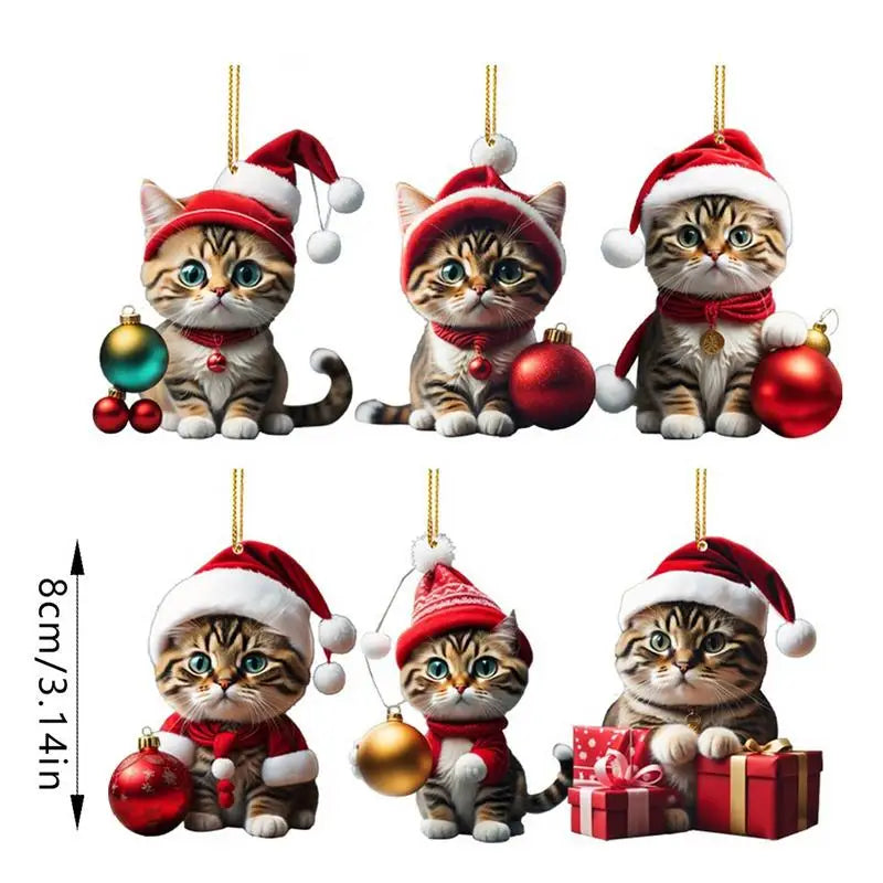 Cat Christmas Tree Ornaments