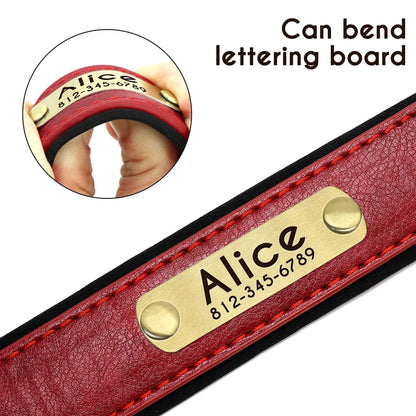 Custom Leather Personalized Dog Collar