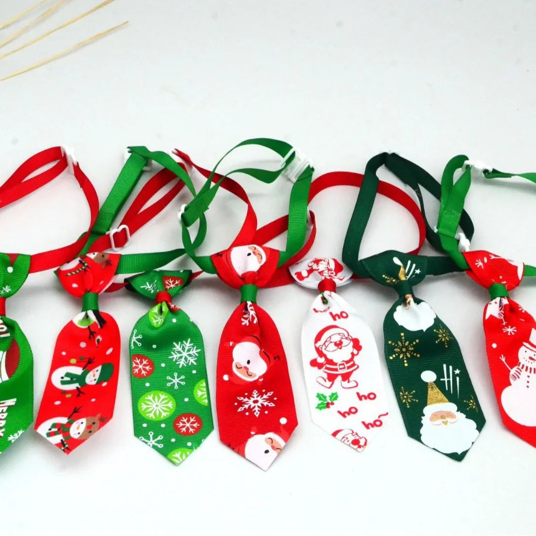 50pcs/lot Christmas Pet Ties