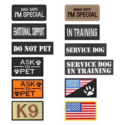 12 Pieces Tactical Patch Bundle For Dog Vest