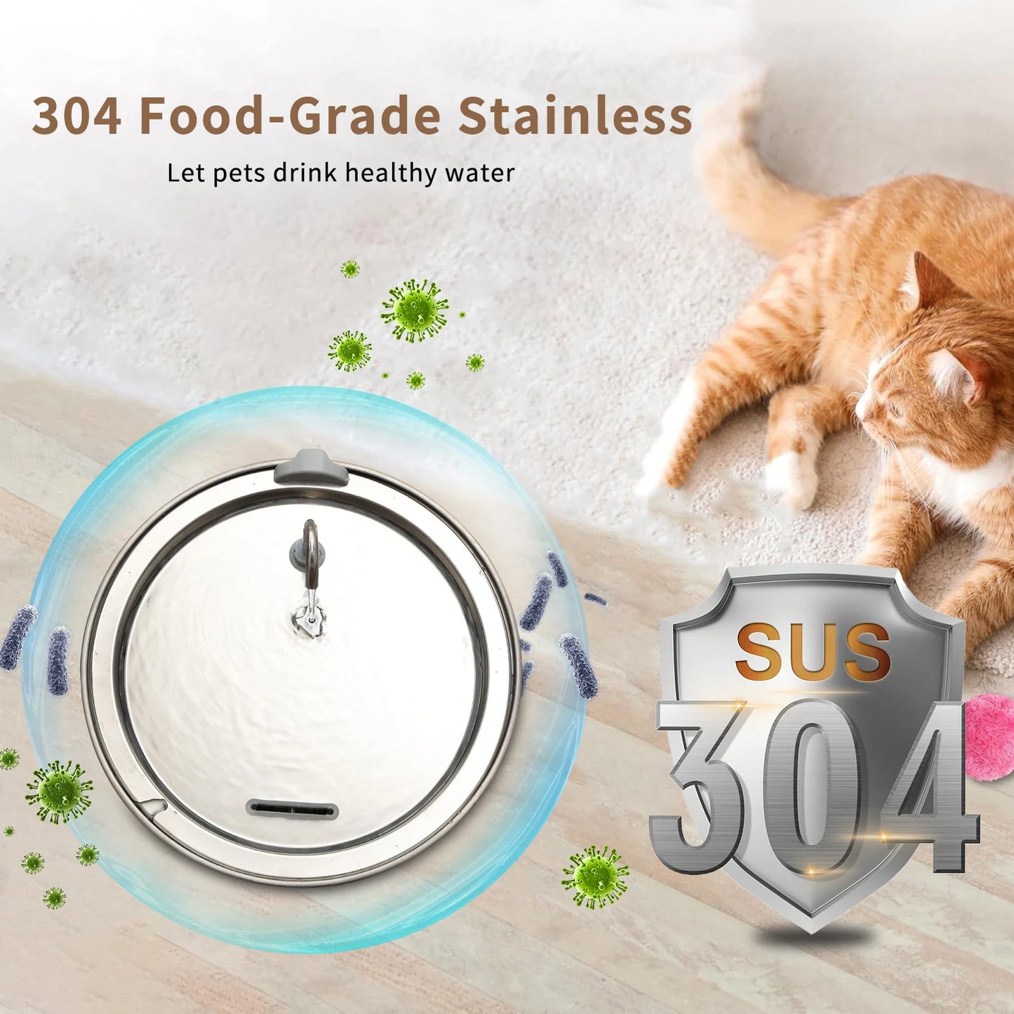 Stainless Steel Pet Water Fountain