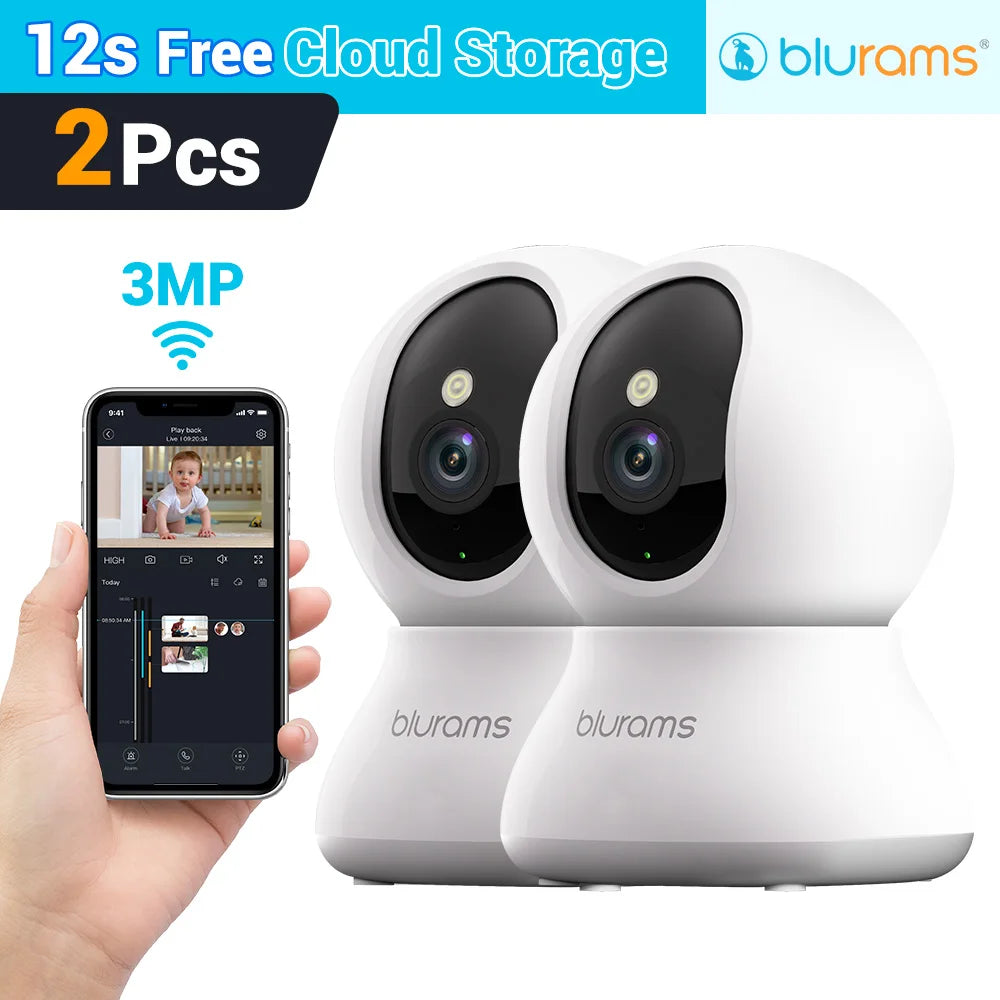 Home Security Camera with Motion Detection and Two-Way Audio