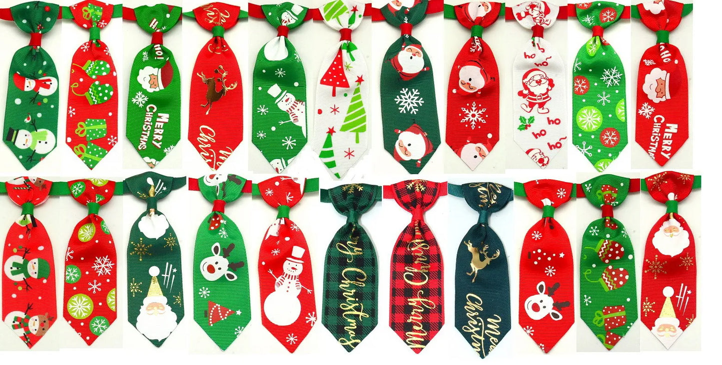 50pcs/lot Christmas Pet Ties