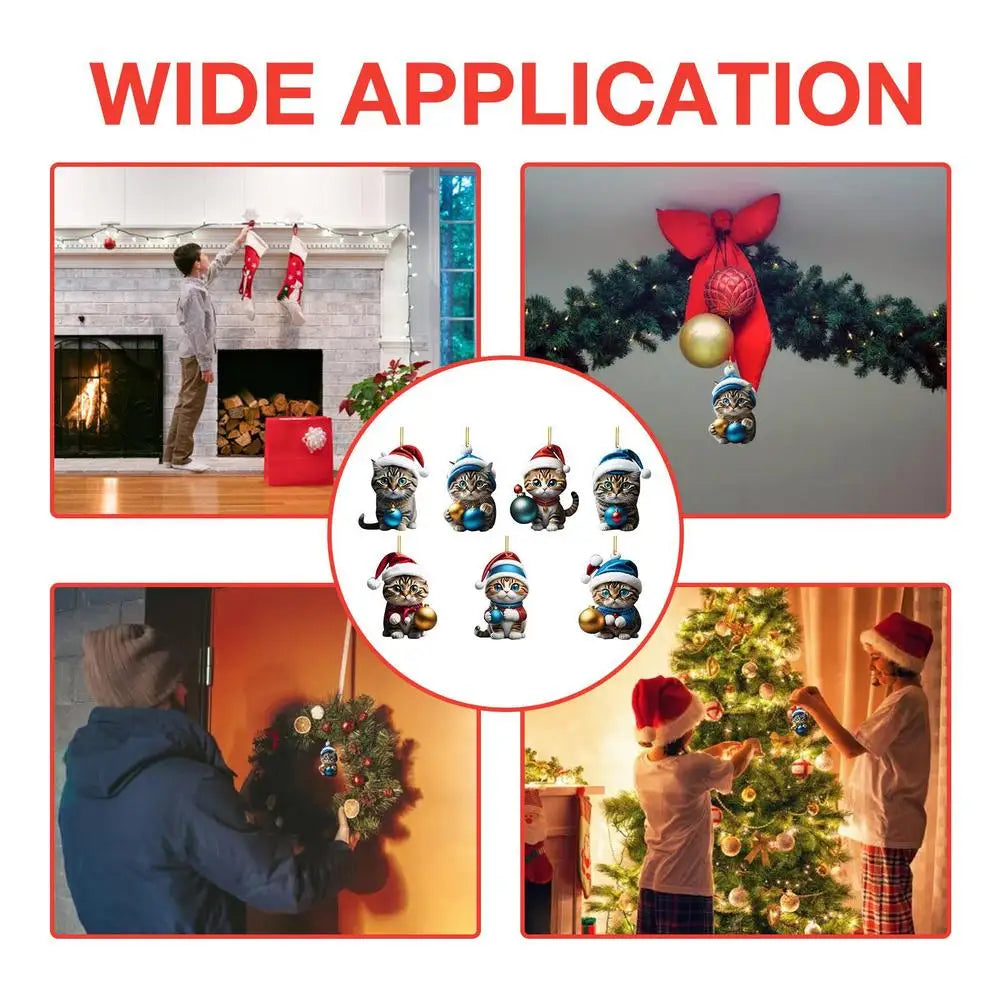 Cat Christmas Tree Ornaments