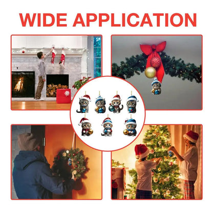 Cat Christmas Tree Ornaments