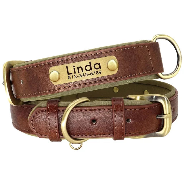 Custom Leather Personalized Dog Collar