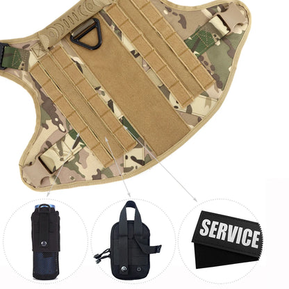 Military Style Large Dog Harness Collar & Accessories